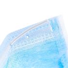 Breathable blaues Wegwerfearloop Gesichtsmaske, die 3-lagige Filtration Infektion verringern fournisseur