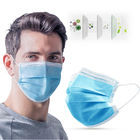 Blau-nicht gesponnene Wegwerfgesichtsmaske 3 Falten-Schutz-Antivirus-Gesichtsmaske fournisseur