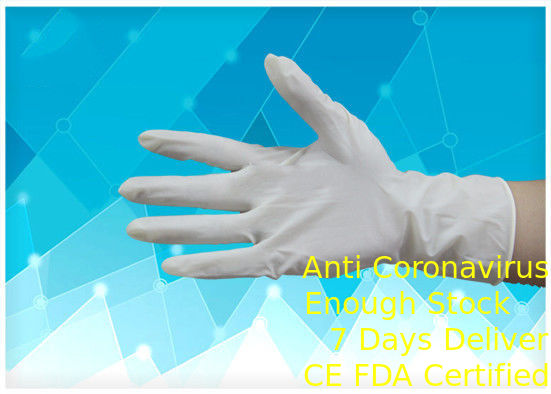 Riss-Widerstand-medizinische Wegwerfhandschuhe, medizinische Latex-Handschuhe mit CER Zustimmung fournisseur