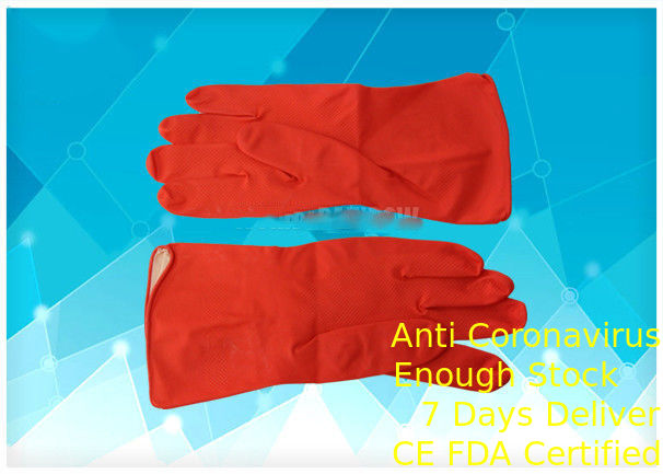 Allergie-Widerstand der rote Farbmedizinische Wegwerfhandschuh-nicht steriler Stärke-0.15mm fournisseur