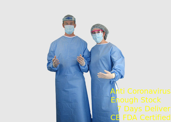 Materielles chirurgisches Kleiderblaues Wegwerfabbaubares SMSs mit Bindungen auf Hals/Taille fournisseur