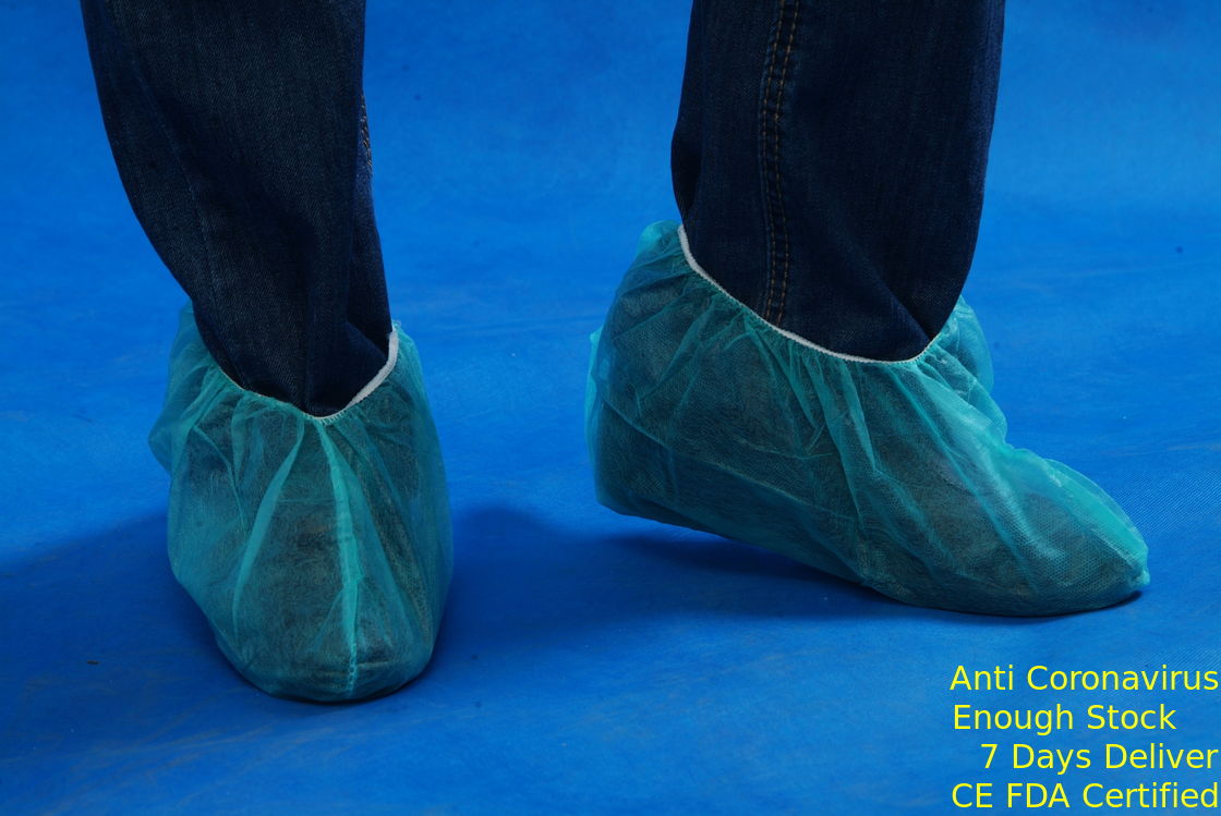 Antibeleg-Plastikfuß-Wegwerfschuh umfasst hellblaue Stärke der Farbe30gsm fournisseur