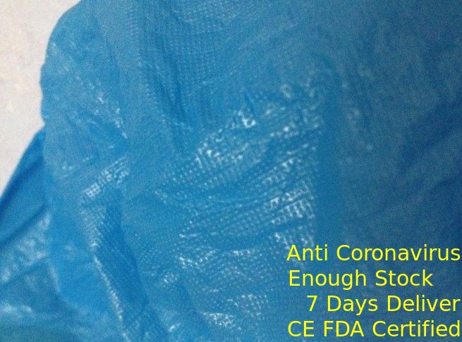 Cpe-Polyäthylen-Wegwerfüberschuh-Abdeckungen, blaue Plastiküberschuhe mit prägeartiger Oberfläche fournisseur